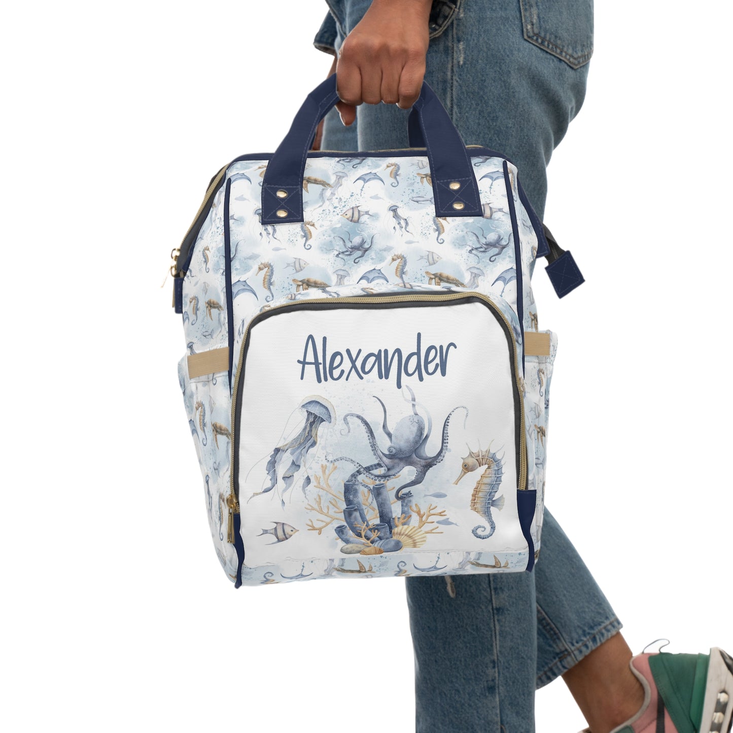 Personalized Under the sea diaper bag | Ocean animals baby backpack - Ocean Mystery