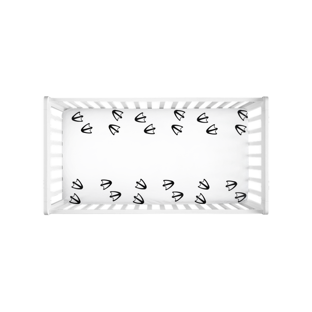 Duck Tracks Crib Sheet, Woodland Nursery Bedding