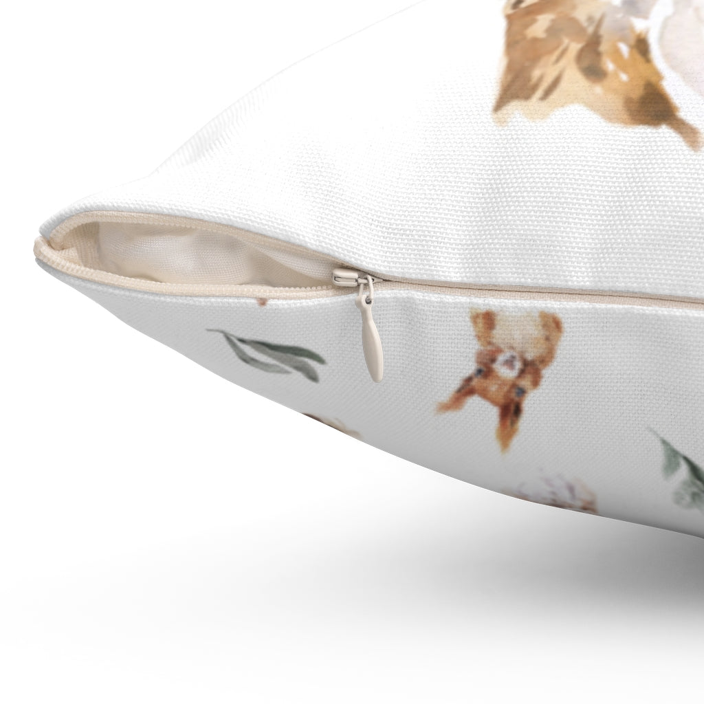 Deer Pillow Cover, Woodland Nursery Decor - Wild Woodland