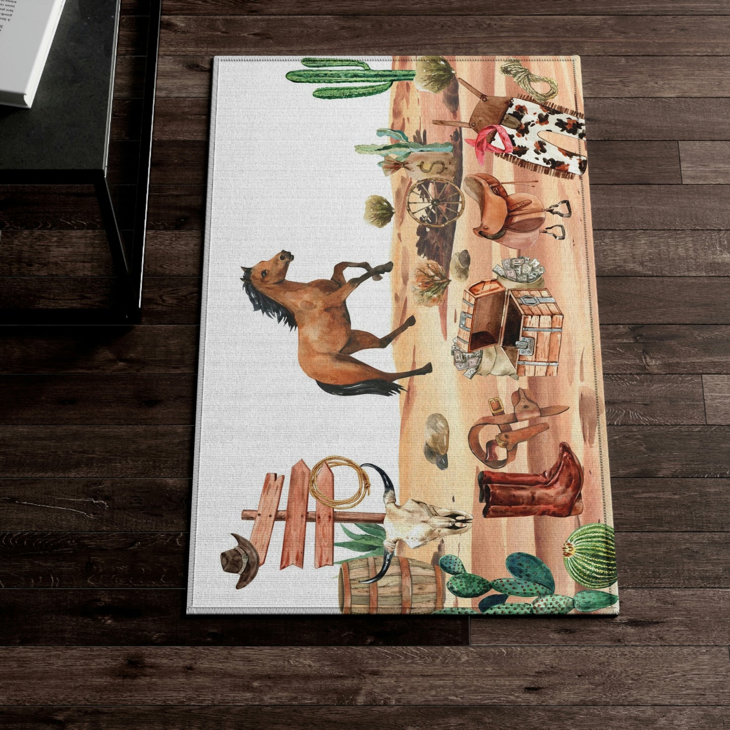 Cowboy rug, Western nursery rug, Anti-slip backing, Cowboy nursery decor - Cowboy Life