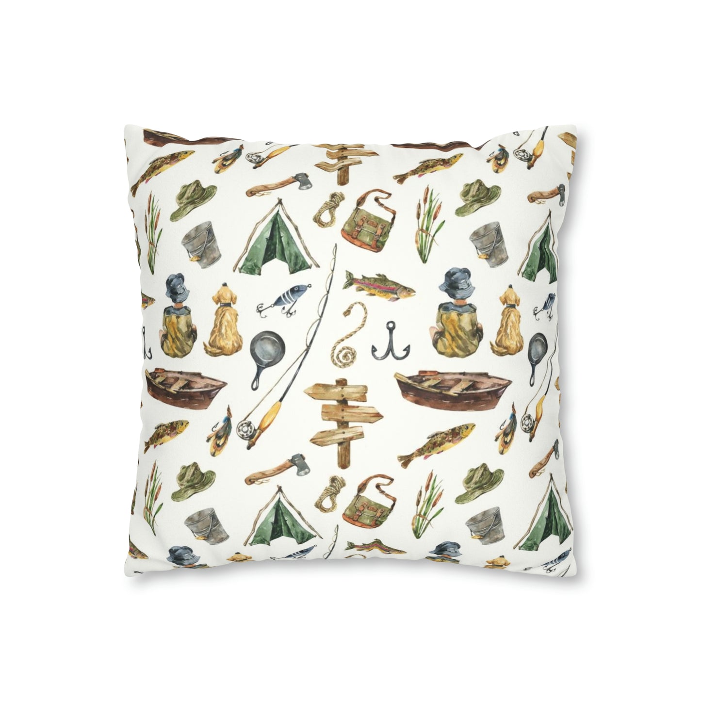 Fishing pillow cover, Fishing nursery decor - Sweet Fisherman
