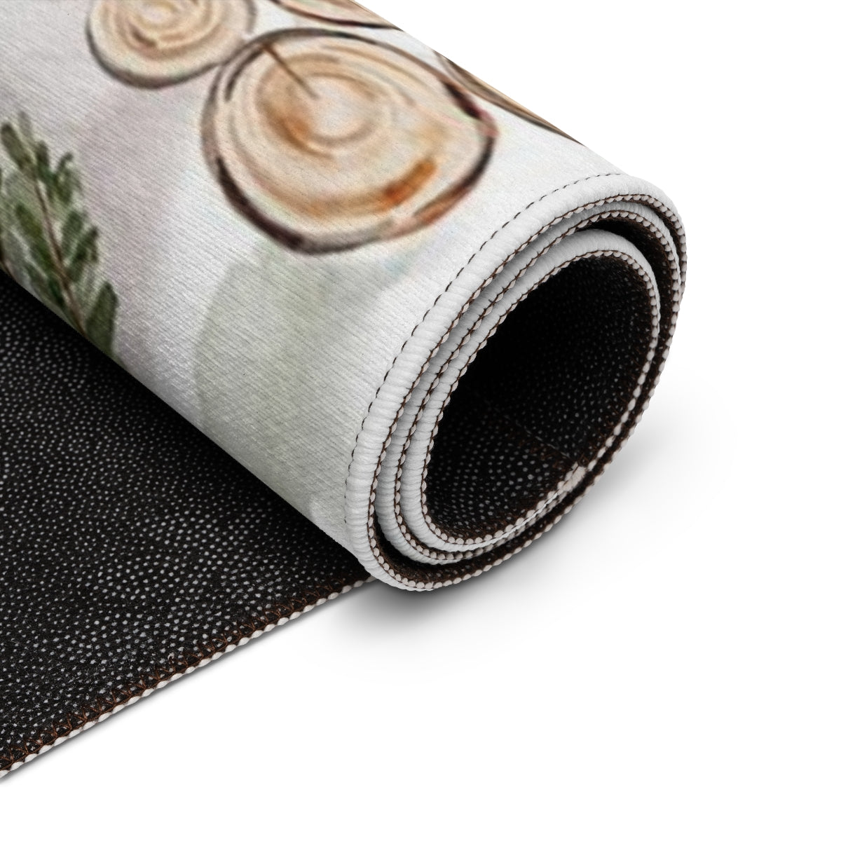 Cabin rug, Woodland animals rug anti-slip backing - Cabin Life