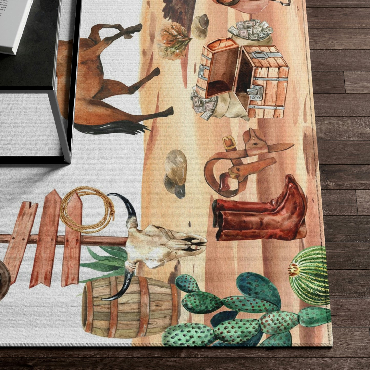 Cowboy rug, Western nursery rug, Anti-slip backing, Cowboy nursery decor - Cowboy Life