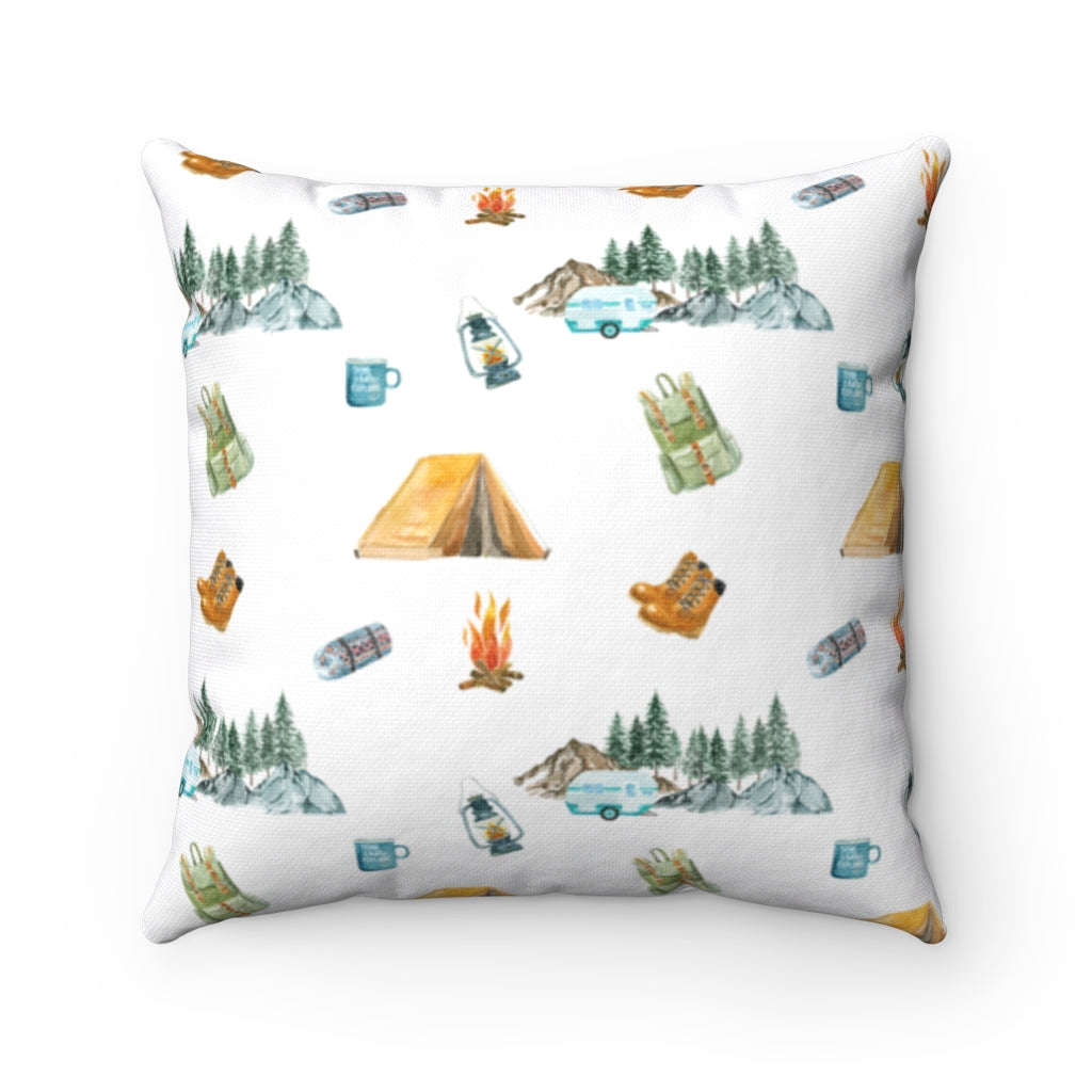 Little Explorer Pillow, Camping Nursery Decor, Double-sided