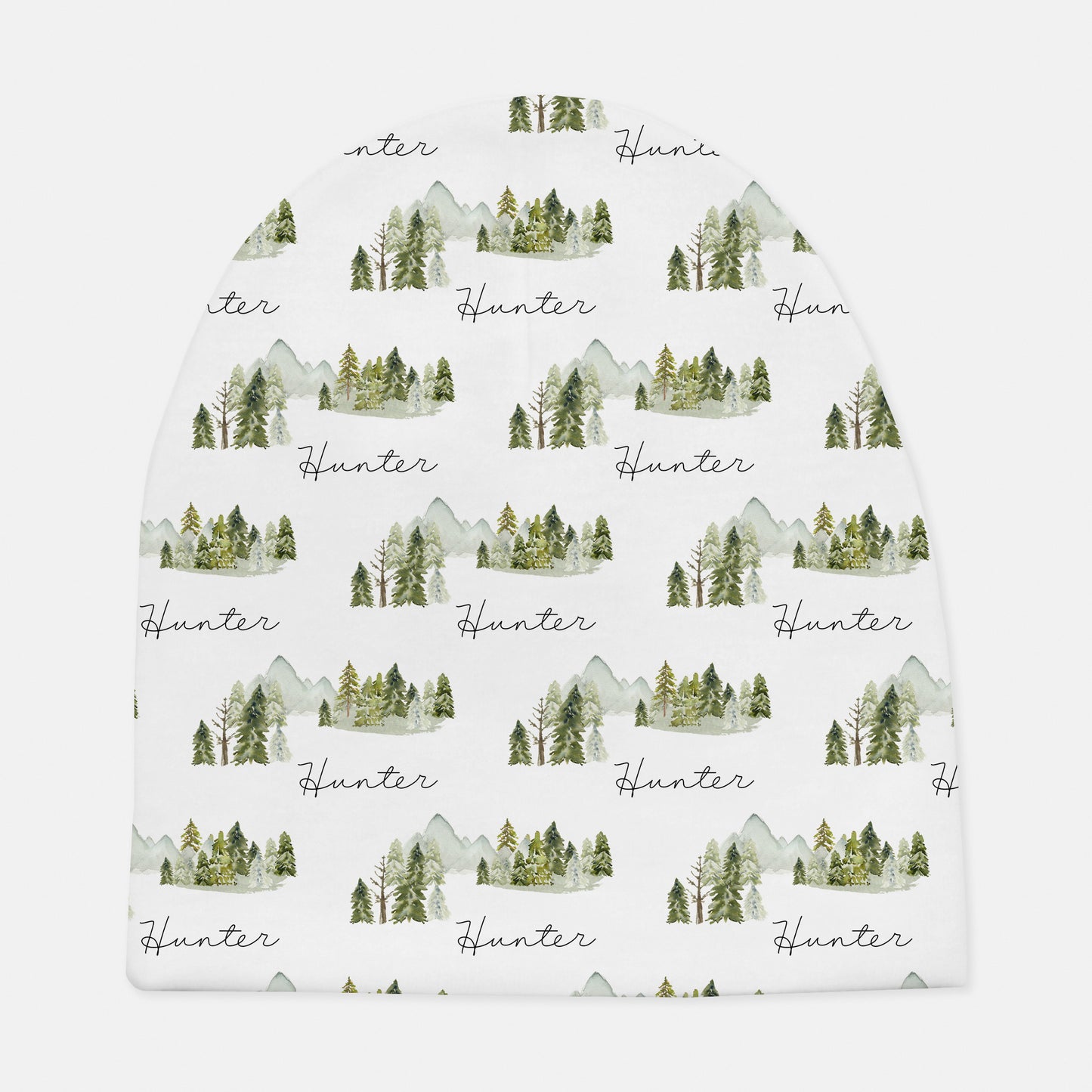 Forest Swaddle and Hat Set, Mountains Hospital Baby Boy Blanket - Wild Green