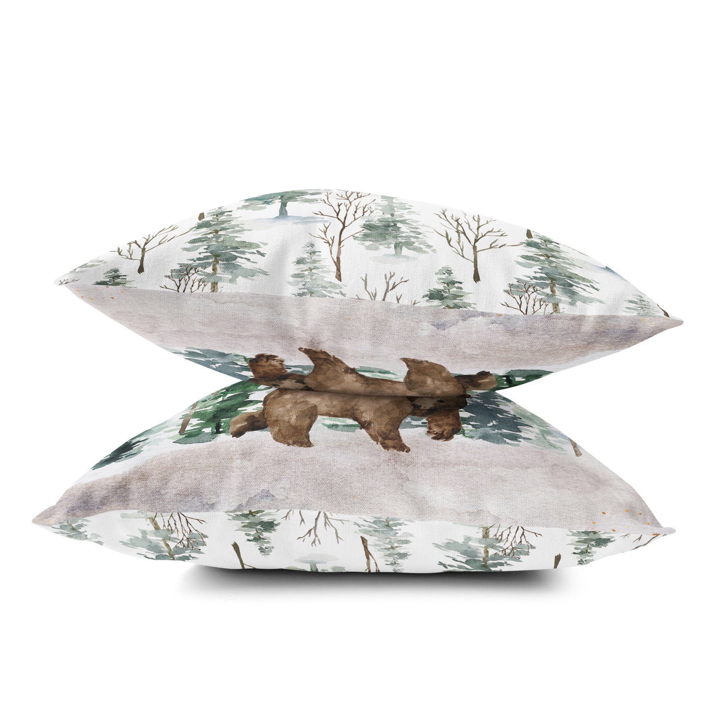 Bear Personalized Pillow, Woodland Nursery Decor - Enchanted Forest