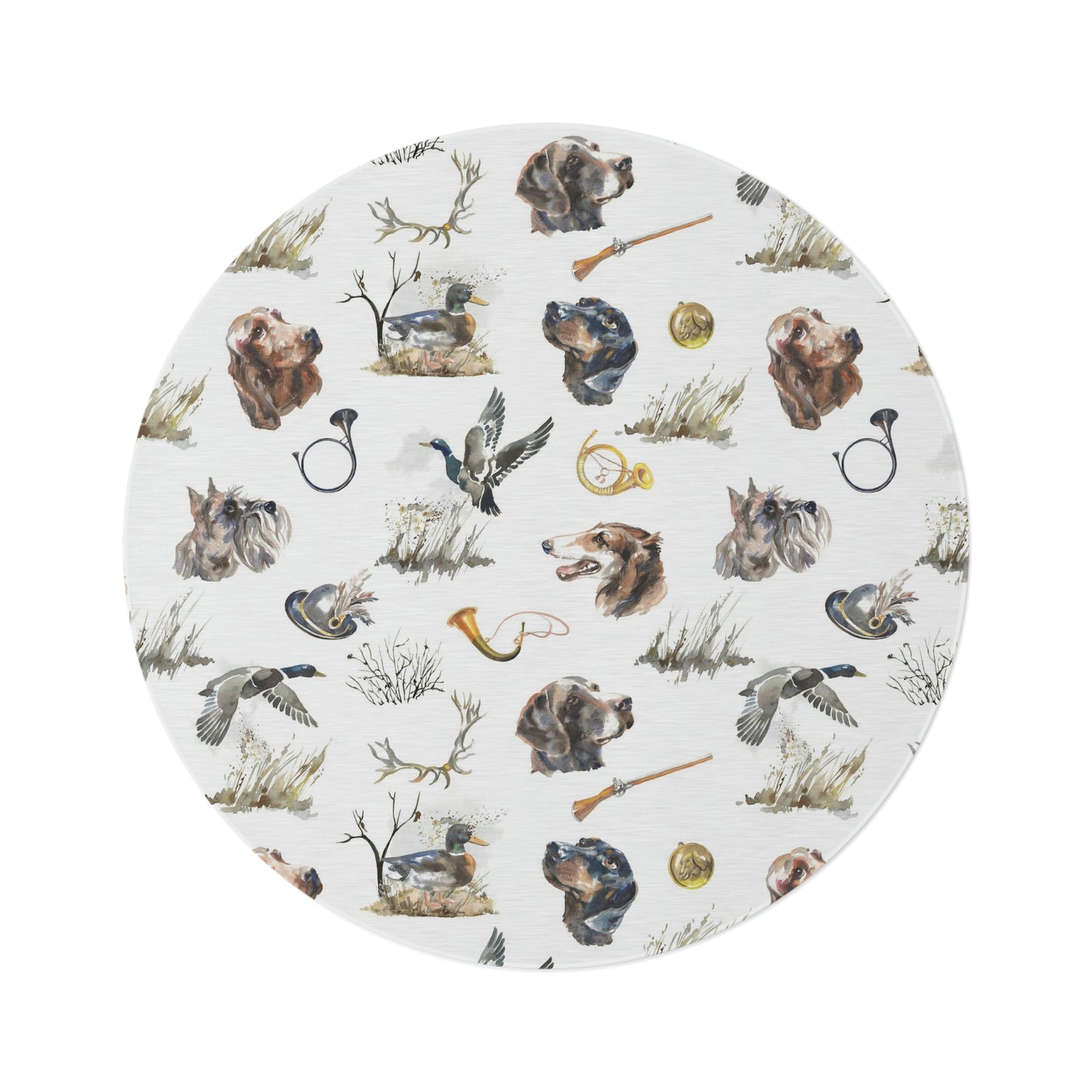 Hunting Round Rug, Hunting Nursery decor - Hunter