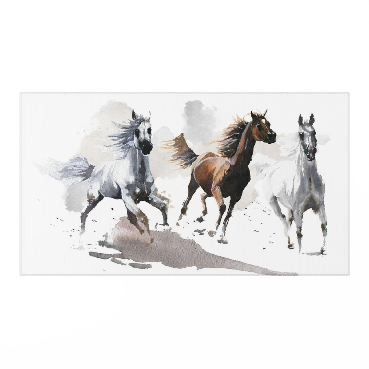 Horses Rug, Equestrian nursery rug, Anti- Slip backing - Wild Spirit