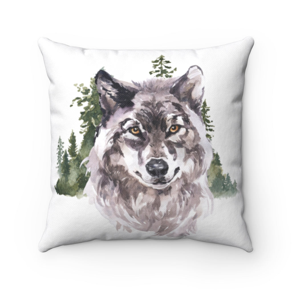 Wolf Pillow cover, Woodland Nursery Decor - Wild Woodland