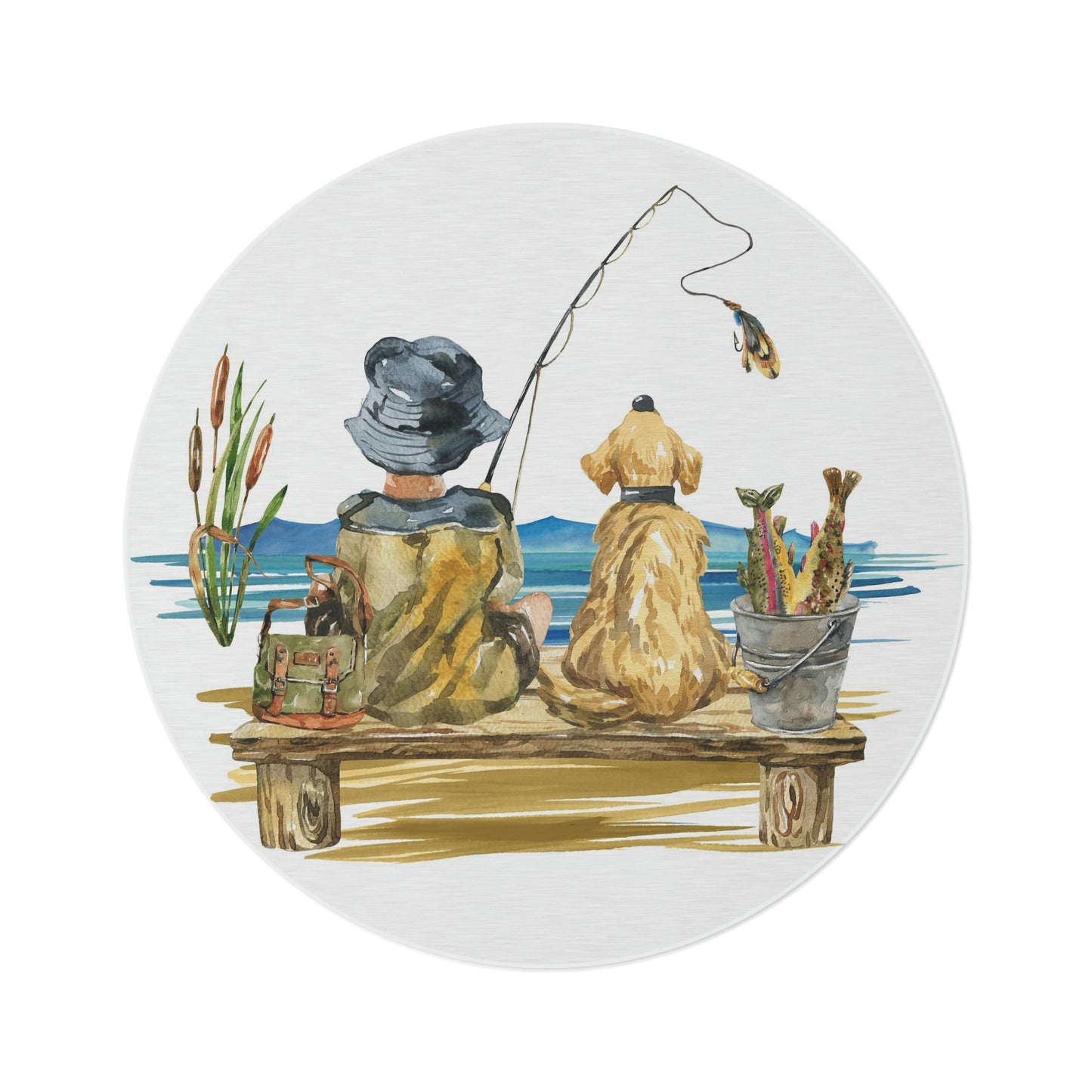 Fishing Rug, Fishing Playroom rug - Sweet fisherman