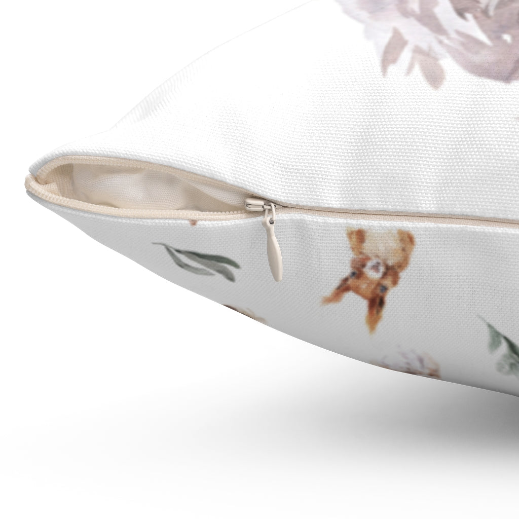 Wolf Pillow cover, Woodland Nursery Decor - Wild Woodland