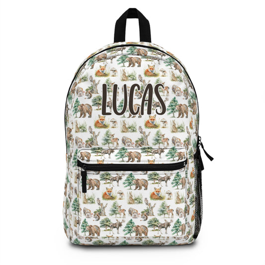 Personalized woodland  Backpack, Woodland Boys Back To School Bag