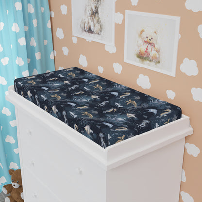 Under the sea Changing Pad Cover, Sea nursery decor - Ocean Mystery