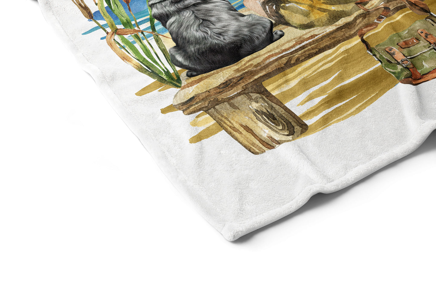 Fishing baby blanket, Fishing nursery bedding - Sweet Fisherman