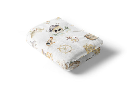 Pirate Blanket, Pirate Nursery Bedding - Pirate Adventure