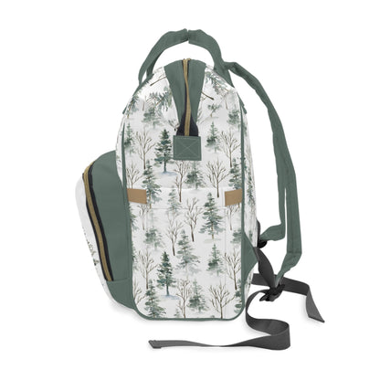 Personalized Wolf diaper bag | Woodland baby backpack - Enchanted forest