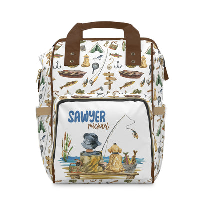 Personalized Fishing diaper bag |  Fishing baby backpack - Sweet Fisherman