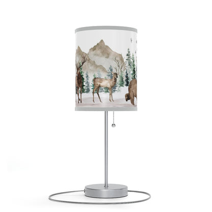 Woodland Lamp, Wolf Deer bear and fox Lamp, Woodland Baby Room decor - Enchanted Forest