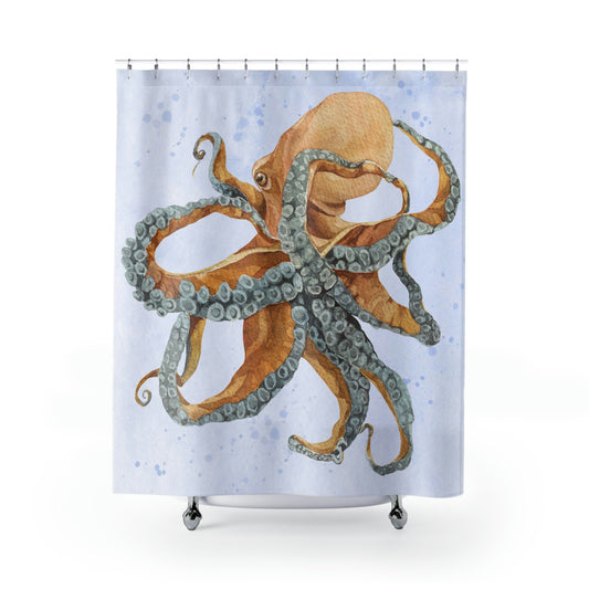 Octopus Shower Curtains, Nautical shower curtain