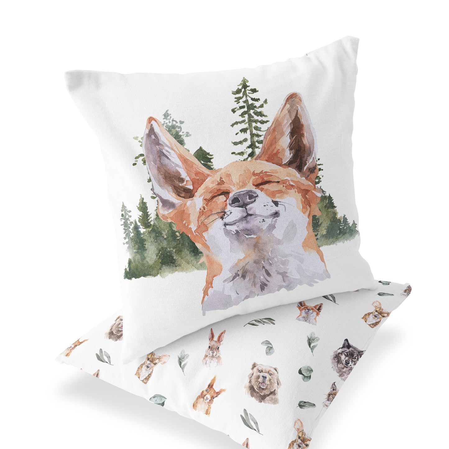 Fox Pillow Cover, Woodland Nursery Decor - Wild Woodland