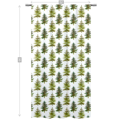 Pine Trees Curtain Single Panel, Forest Nursery Decor - Cabin Story ref9