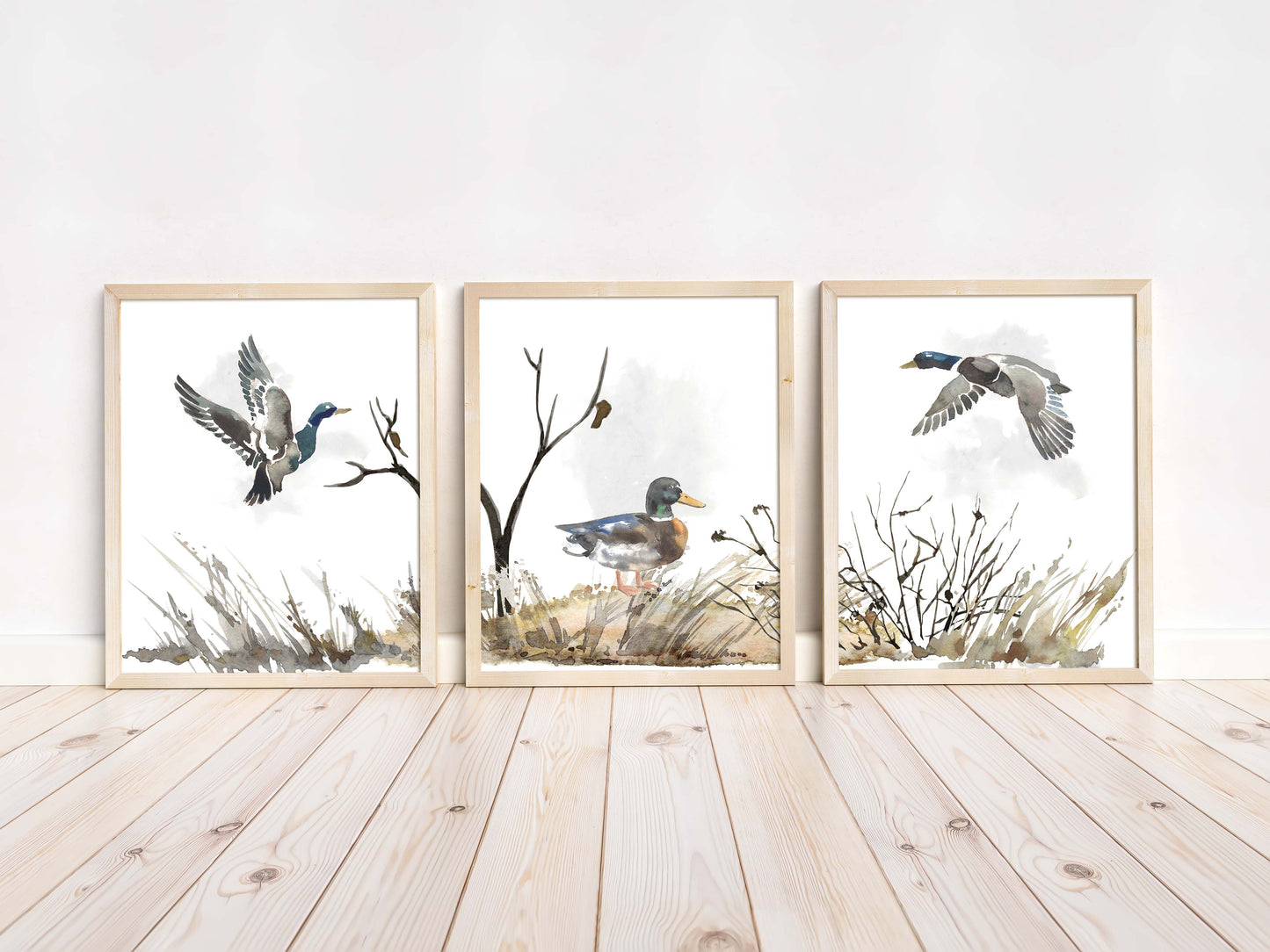 Mallard Duck Printable Wall Art, Hunting Nursery Prints Set of 3 - Hunter