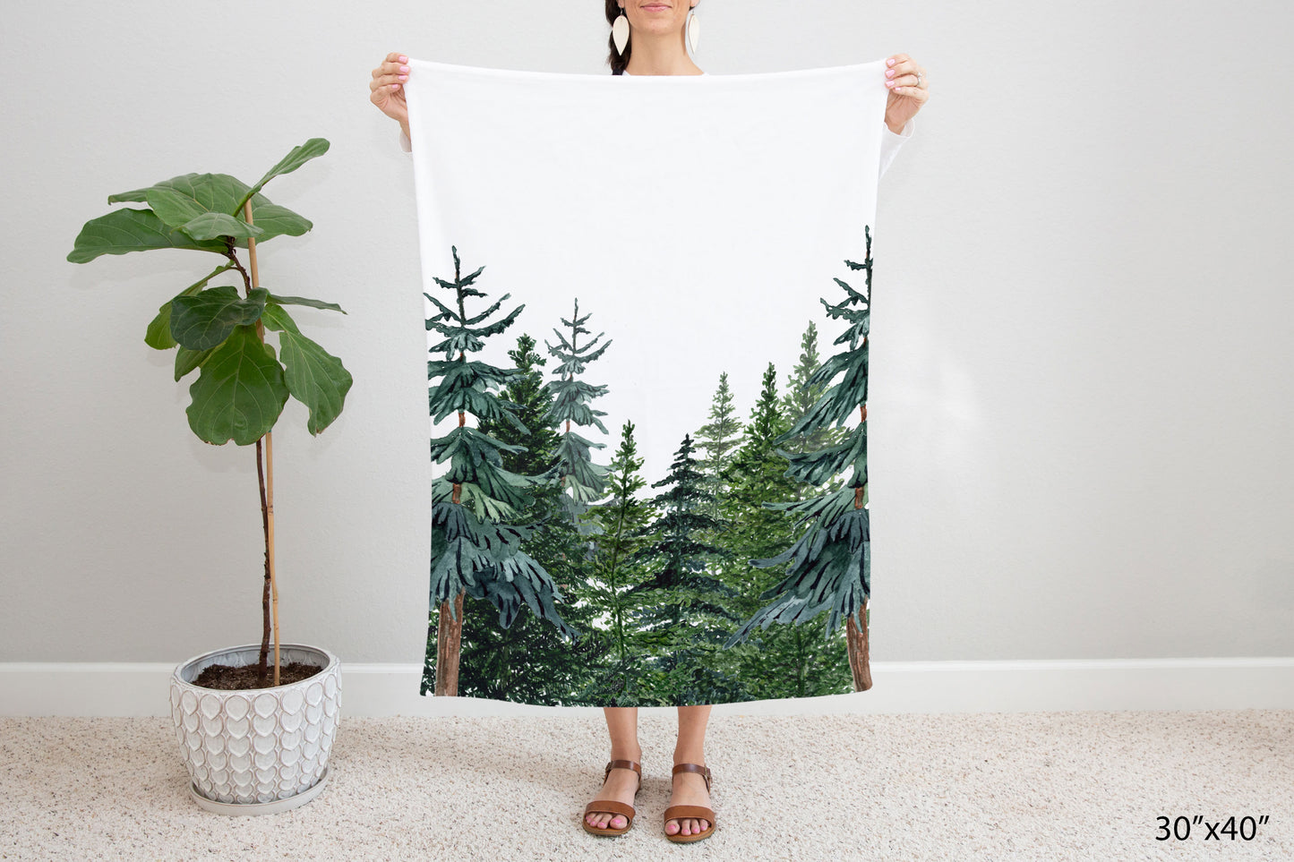 Forest Minky Blanket | Woodland Bedding - The Forest
