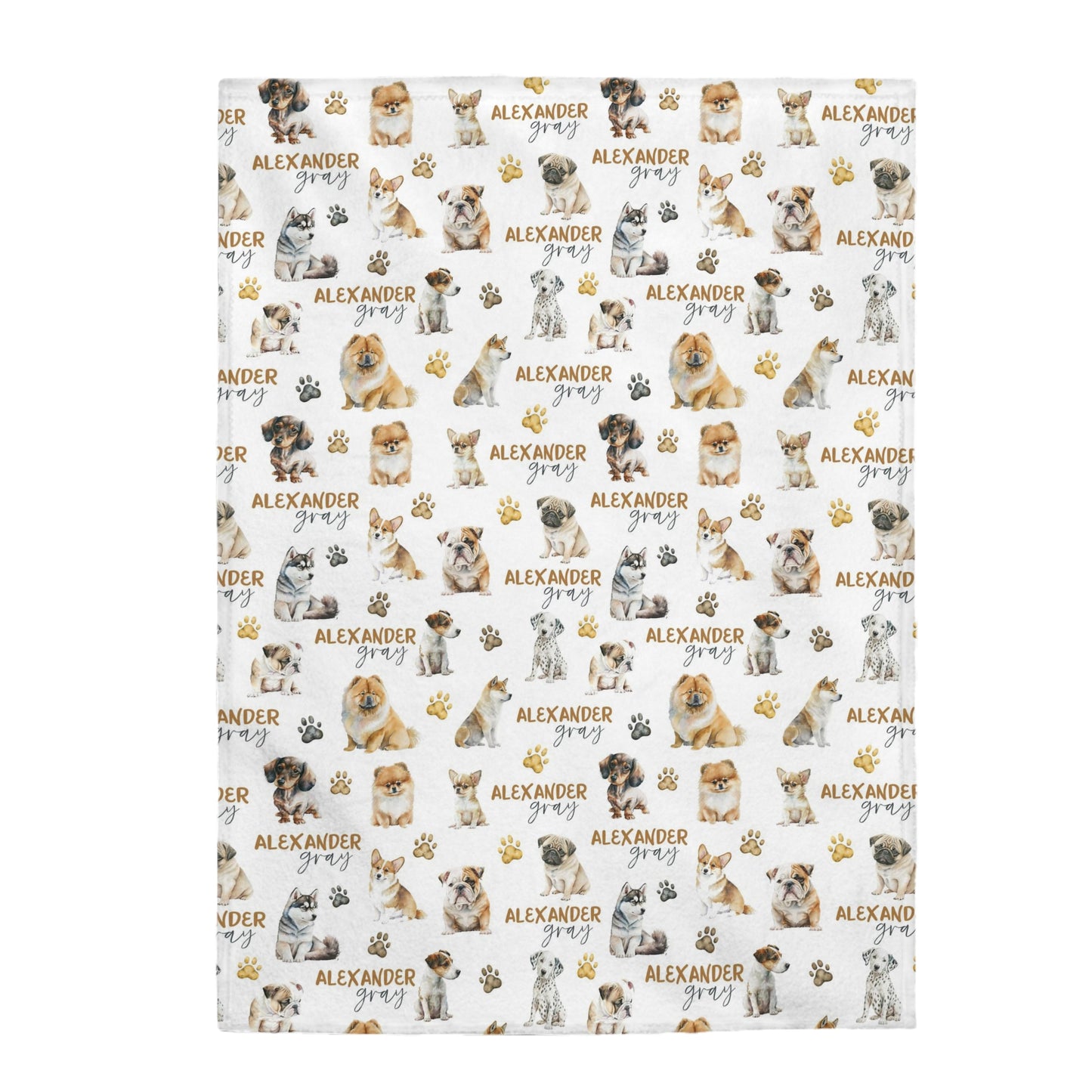 Personalized Puppy dogs Blanket, Dog Theme Bedding - Friends forever