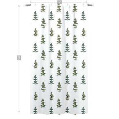 Pine Tree Curtain Single Panel, Woodland Nursery Decor