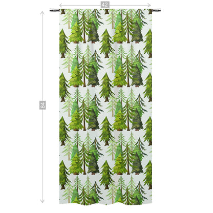 Forest Curtain Single Panel, Woodland Nursery Decor - Into The Woods