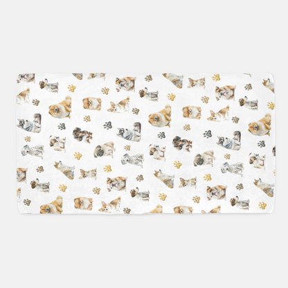 Puppy dogs Crib Sheet, Dogs Nursery Bedding - Friends forever