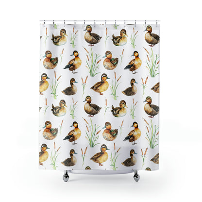 Duck Shower Curtain, Ducks bathroom decor - Little Ducklings