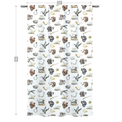 Ducks and Dogs Hunting Curtain, Single Panel, Hunting Nursey Decor - Hunter