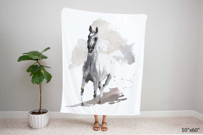 Horse baby Blanket, Wild Horse minky blanket - Wild spirit