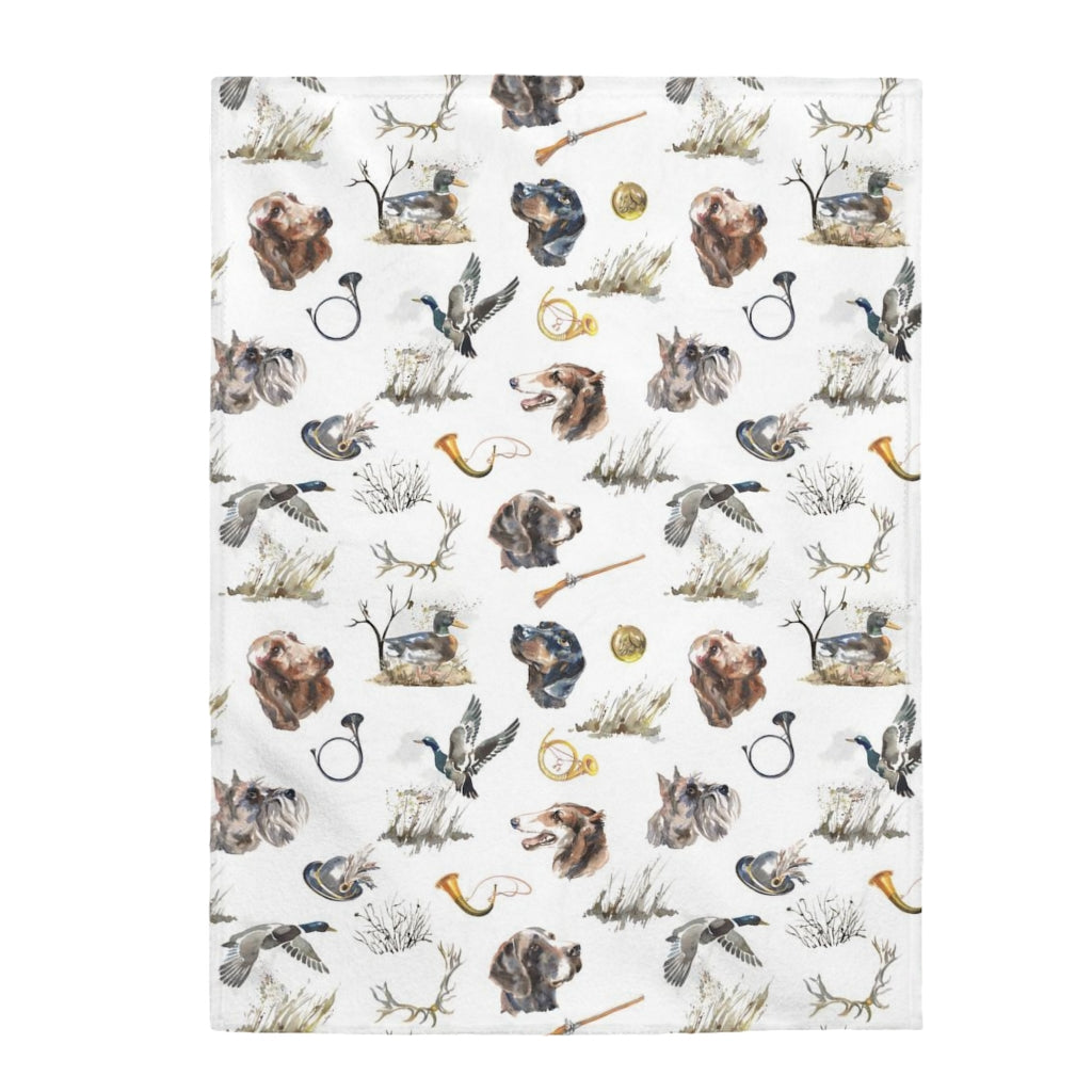 Duck and Dogs Hunting Blanket, Hunting Baby Bedding - Hunter