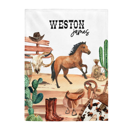 Personalized Cowboy Blanket, Cowboy nursery Bedding - Cowboy life