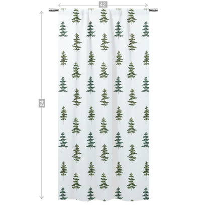 Pine Tree Curtain Single Panel, Woodland Nursery Decor