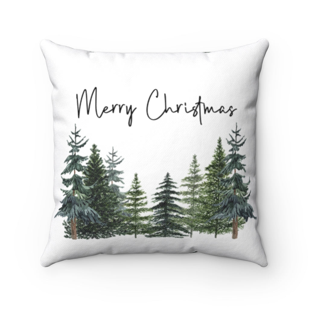 Christmas Pine Trees Pillow, Forest Room Decor - The Forest