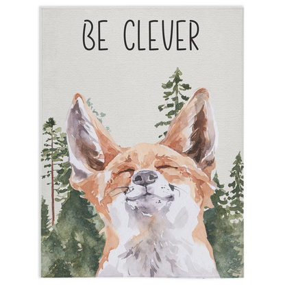 Be Clever Minky Blanket, Fox Nursery Bedding - Wild Woodland