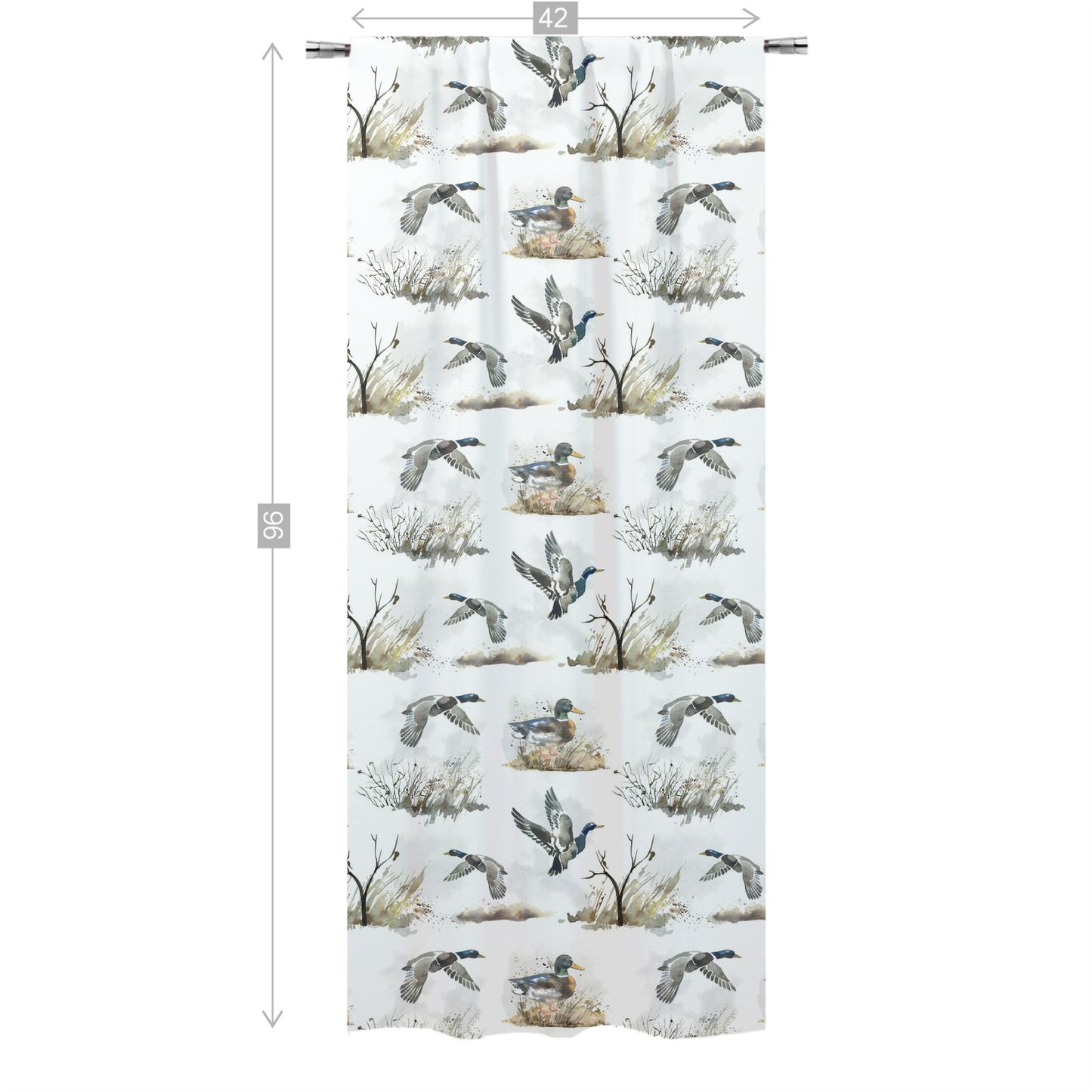 Mallard Duck Curtain, Single Panel, Hunting Nursery Decor - Hunter