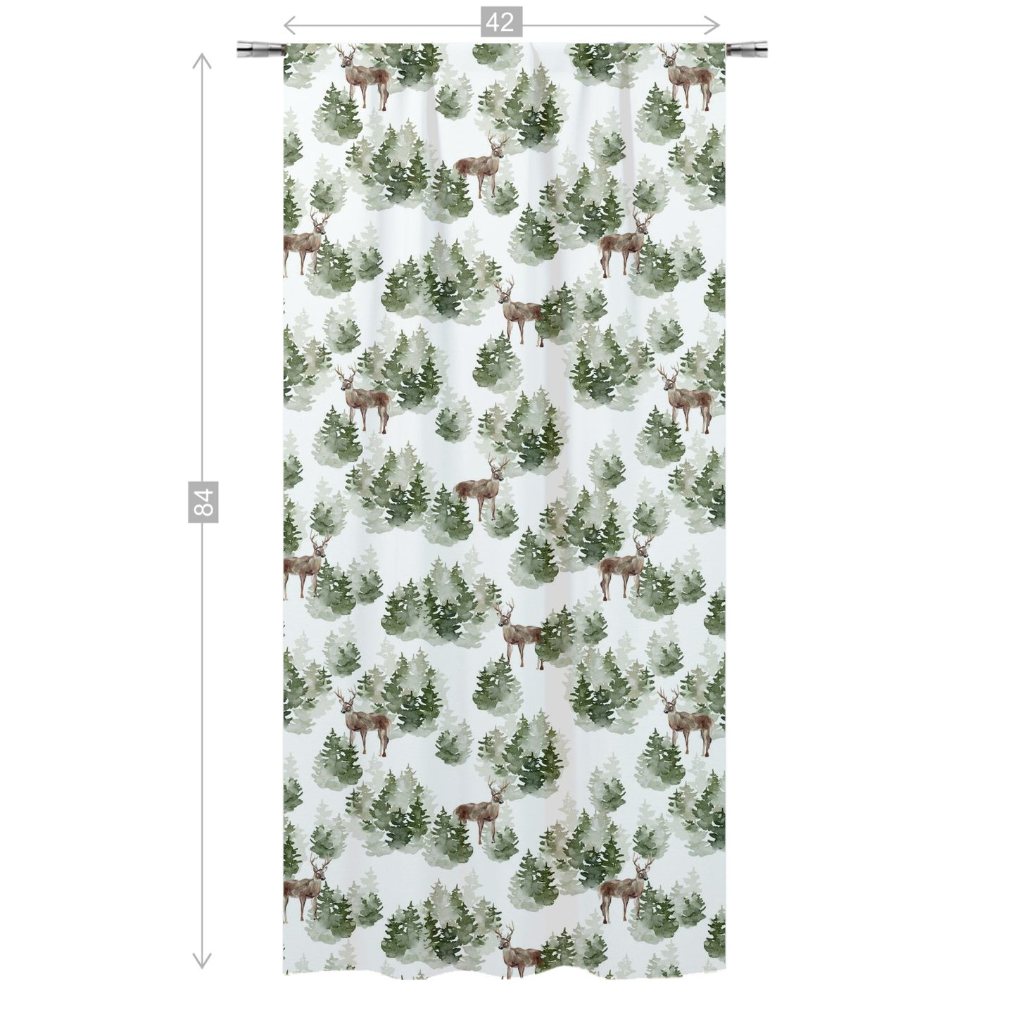 Deer Curtains, Woodland Nursery Decor