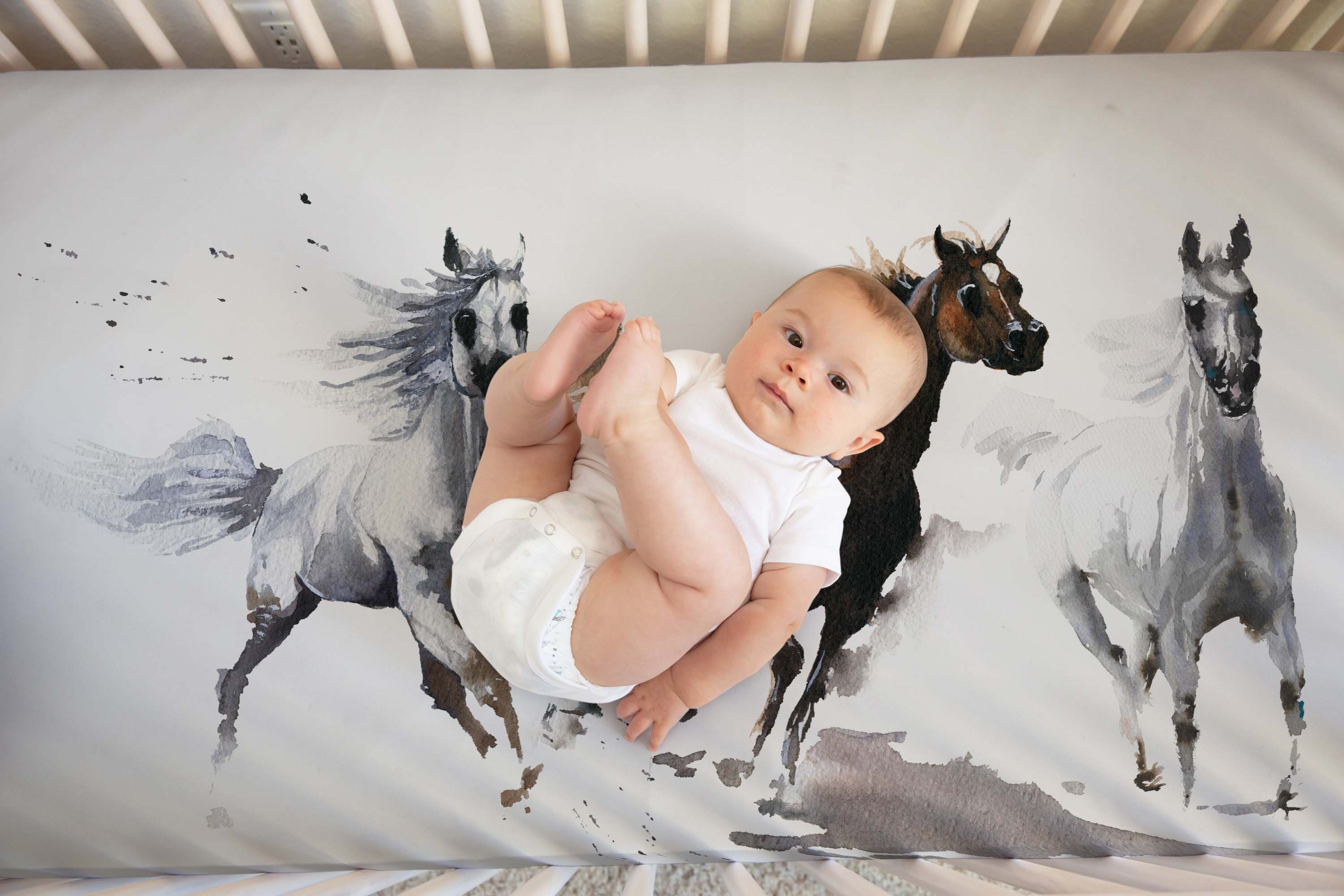 Horse baby crib bedding best sale