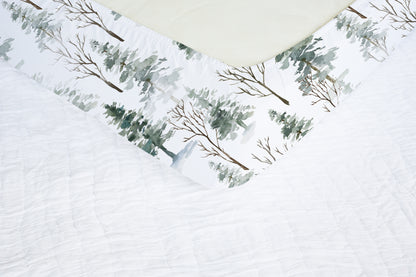 Forest Crib Sheet, Pine Tree Nursery Bedding - Enchanted Forest