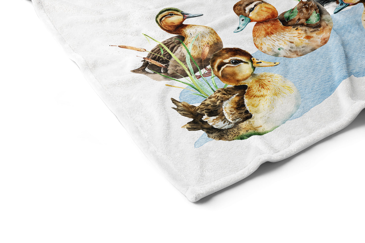 Ducks Personalized Milestone Blanket, Mallard duck Nursery Bedding - Little Ducklings