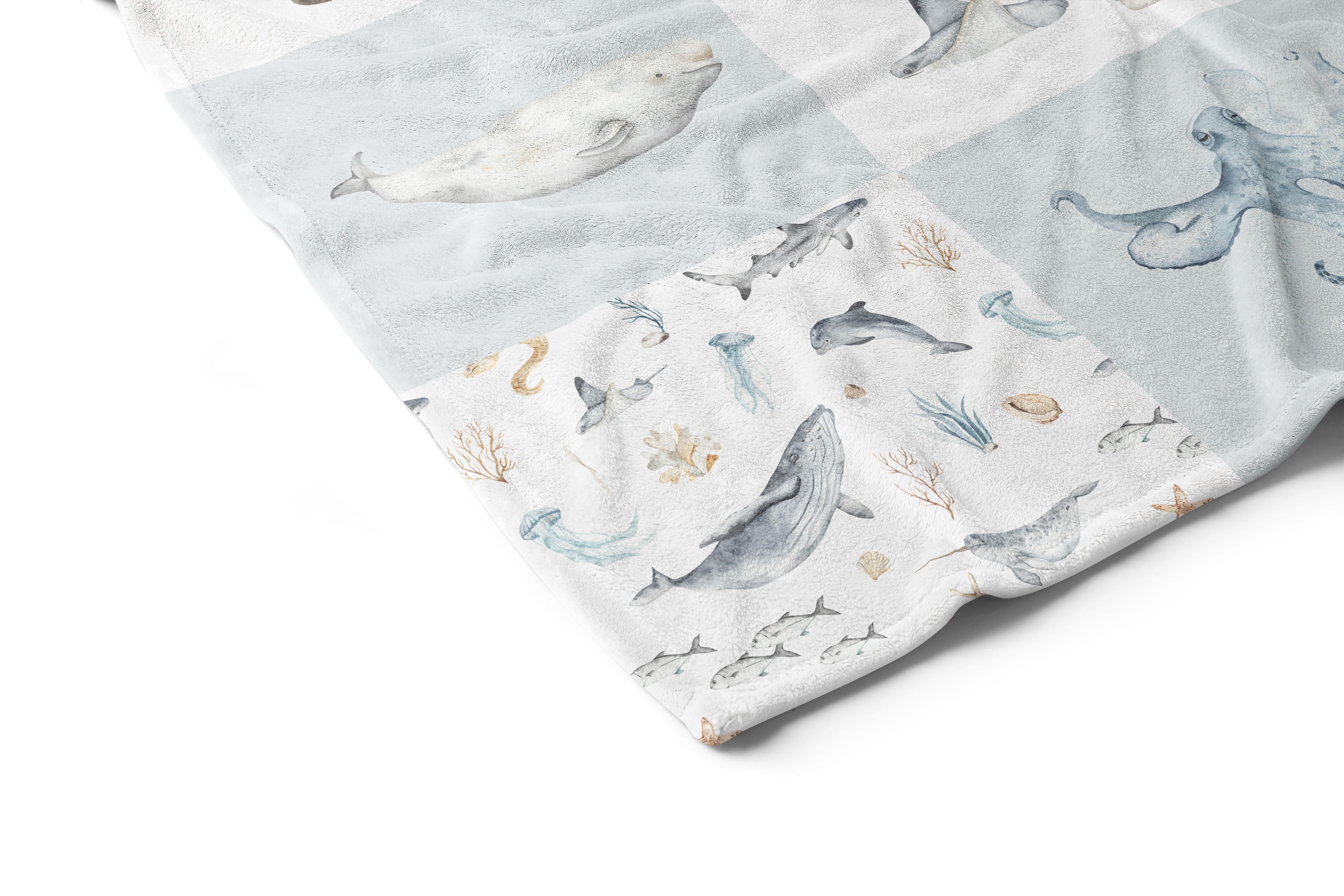 Under The Sea Blanket, Ocean Animals Bedding - Deep Ocean – Little