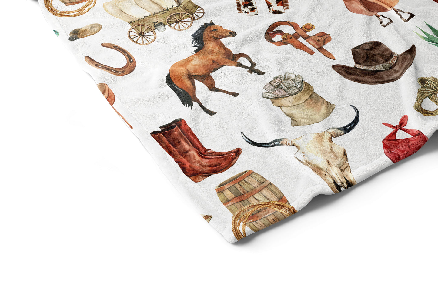 Cowboy Blanket, Cowboy nursery bedding - Cowboy life