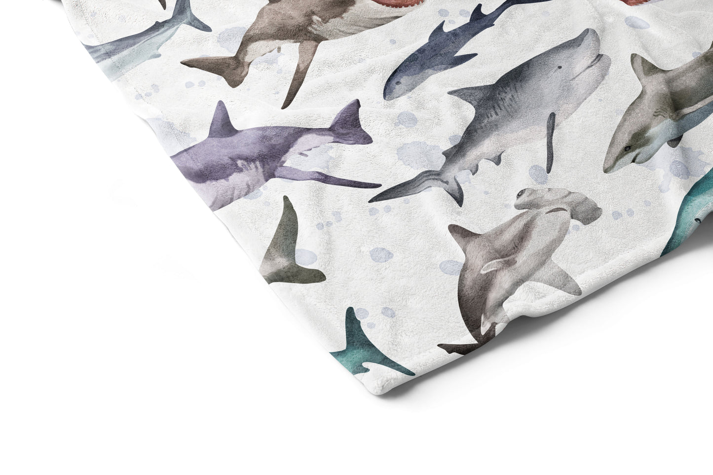 Shark Blanket, Shark nursery bedding - Jaws