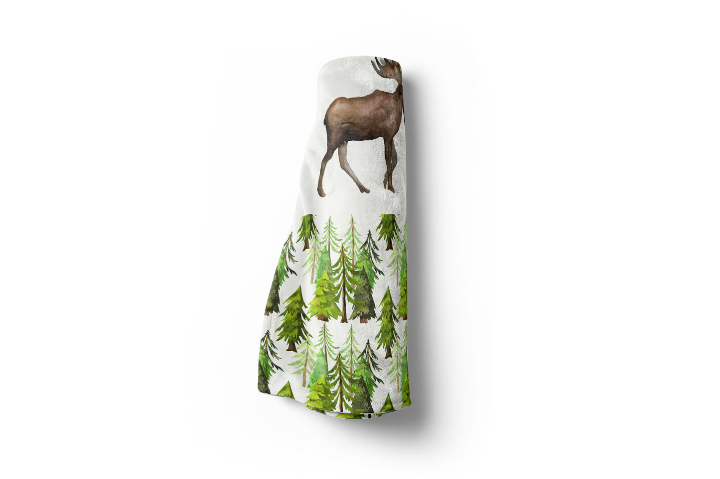 Pine Tree Minky Blanket, Forest Nursery Bedding