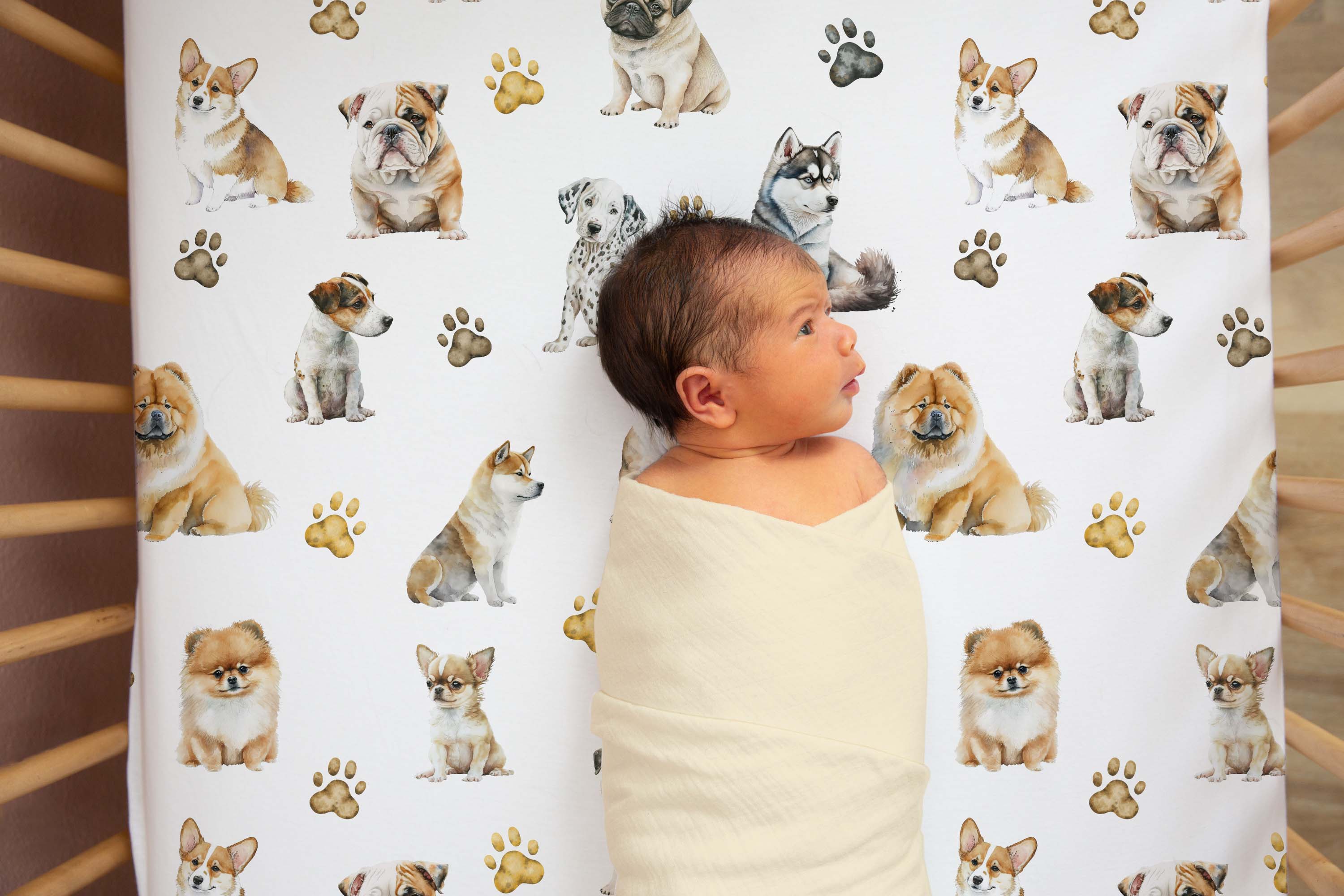 Puppy best sale crib sheets