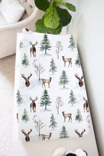 Woodland Changing Pad Cover, Forest Nursery Bedding - Enchanted Forest